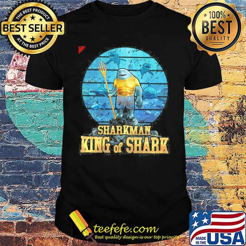 Sharkman king of shark sea retro shirt