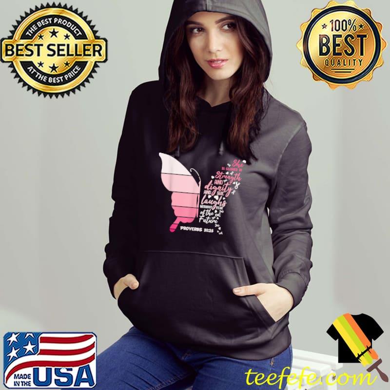 She is Clothed in Strength and Dignity, Breast Canncer T-Shirt She is Clothed in Strength and Dignity, Breast Canncer T-Shirt