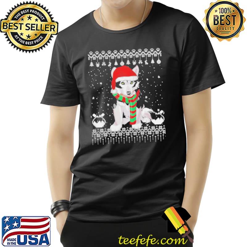 Siberian Husky Dog Santa Hat Xmas Ugly Christmas Shirt Unisex Siberian Husky Dog Santa Hat Xmas Ugly Christmas Shirt Unisex