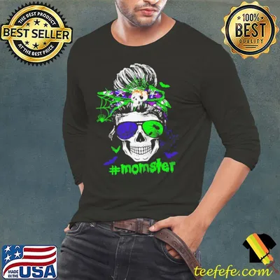 SKULL GIRL MOMSTER HAPPY HALLOWEEN SHIRT