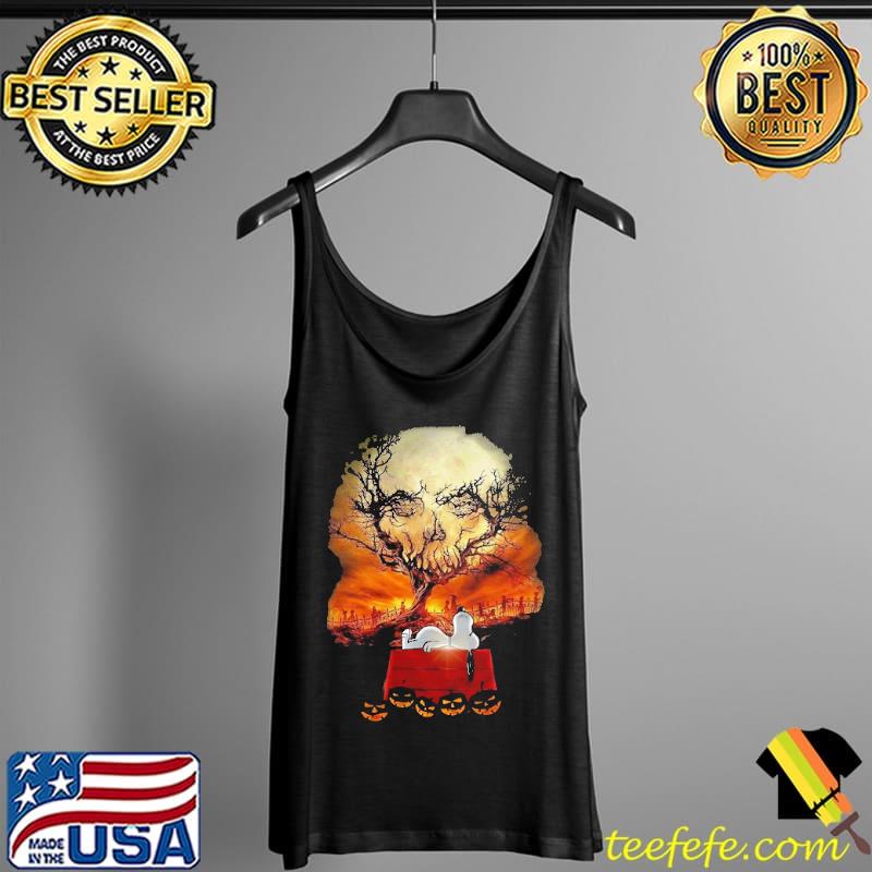 Skull moon snoopy pumpkin halloween s Tank Top Skull moon snoopy pumpkin halloween s Tank Top
