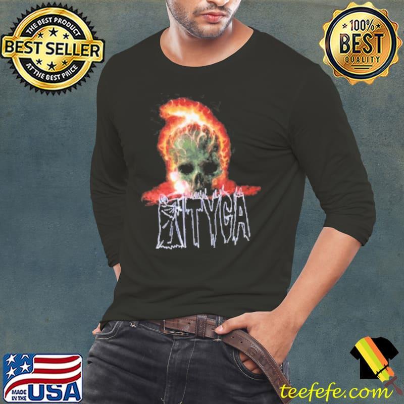Skull On Fire Black Tyga Shirt Skull On Fire Black Tyga Shirt