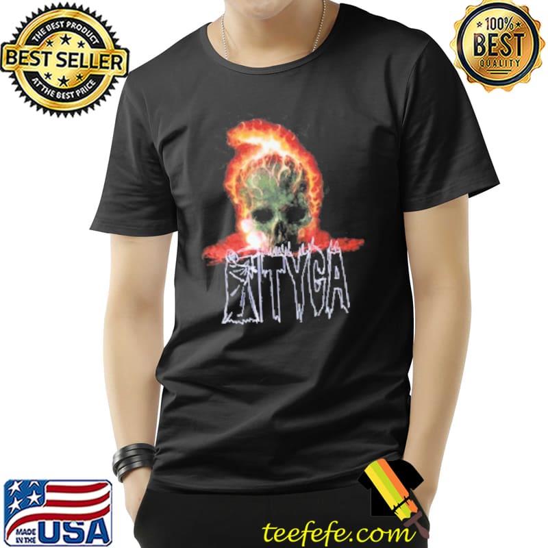 Skull On Fire Black Tyga Shirt Unisex Skull On Fire Black Tyga Shirt Unisex