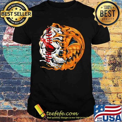 Skull scary pumpkin halloween shirt