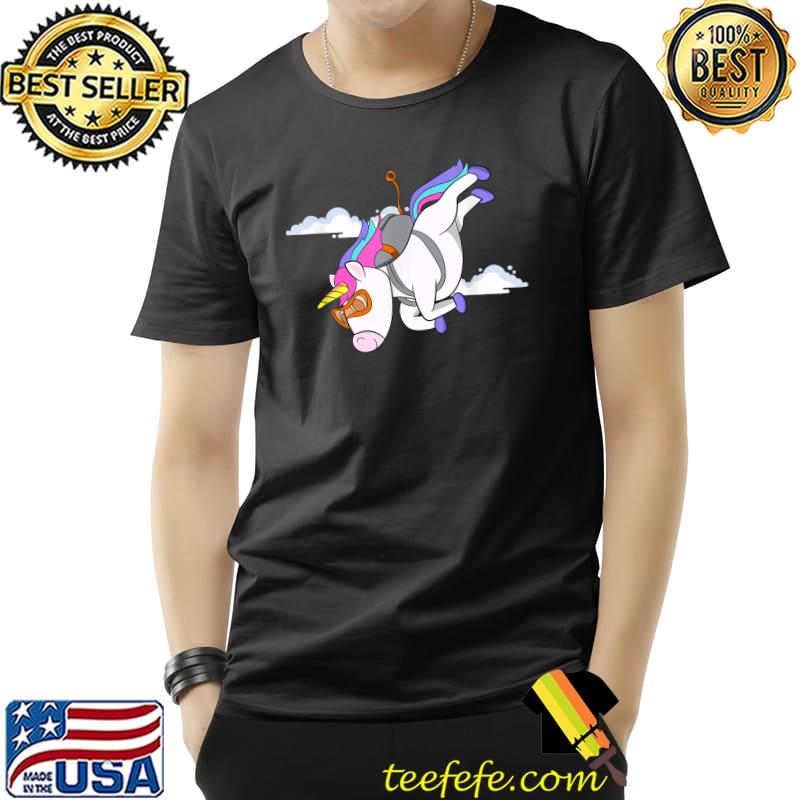 Skydiving Unicorn Parachuter Women Skydiver T-Shirt Unisex Skydiving Unicorn Parachuter Women Skydiver T-Shirt Unisex