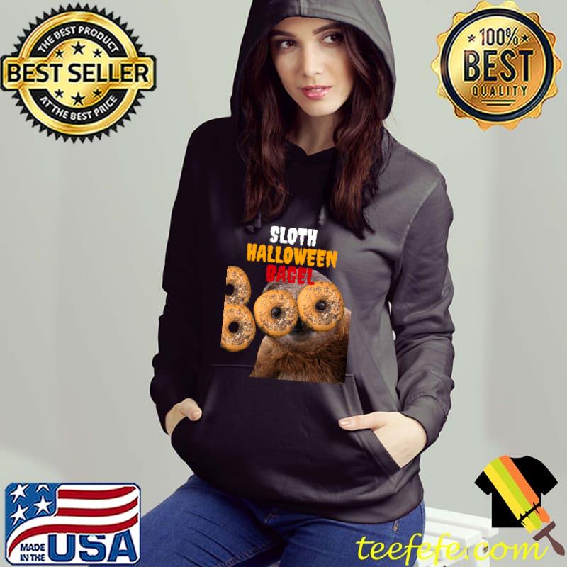 Sloth Halloween Bagel – Funny Food and Animal T-Shirt