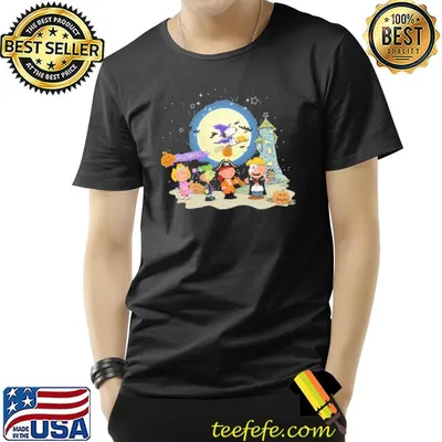 Snoopy riding broom peanuts moon halloween shirt