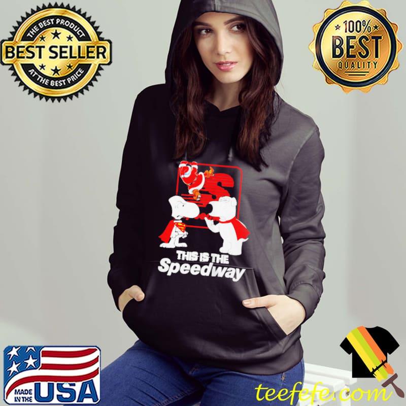 SNOOPY SUPERMAN SANTA THIS IS THE SPEEDWAY CHRISTMAS SHIRT Hoodie SNOOPY SUPERMAN SANTA THIS IS THE SPEEDWAY CHRISTMAS SHIRT Hoodie
