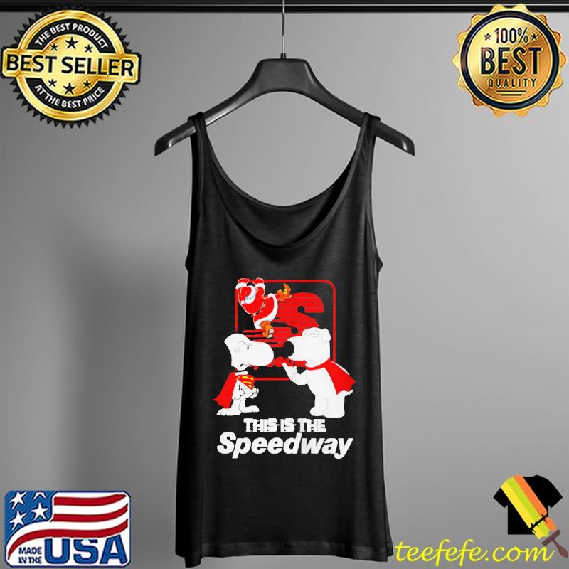 SNOOPY SUPERMAN SANTA THIS IS THE SPEEDWAY CHRISTMAS SHIRT Tank Top SNOOPY SUPERMAN SANTA THIS IS THE SPEEDWAY CHRISTMAS SHIRT Tank Top