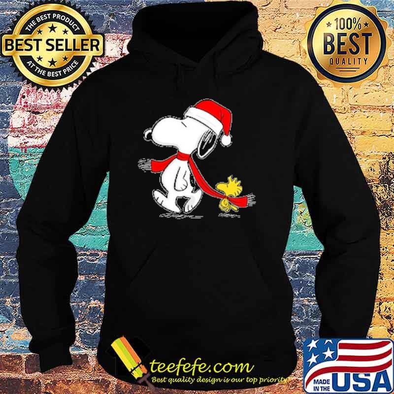 Snoopy wear santa hat and woodstock christmas s Hoodie Snoopy wear santa hat and woodstock christmas s Hoodie
