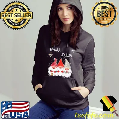 Snow Santa Hyvaa Joulua Christmas Shirt