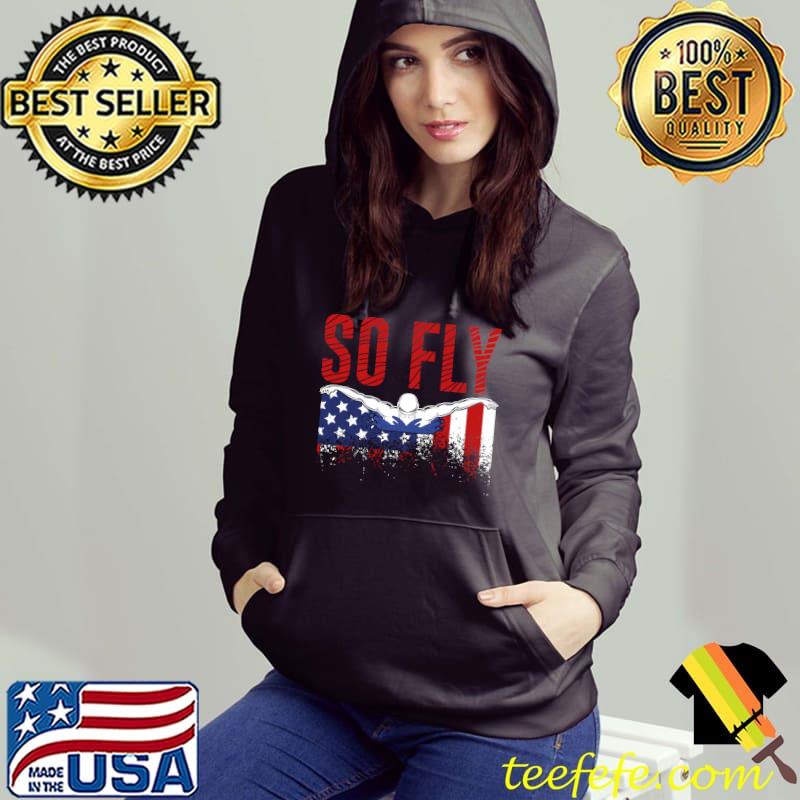 So Fly USA Swimming Team Sports Athlete US Swim Aquatic T-Shirt