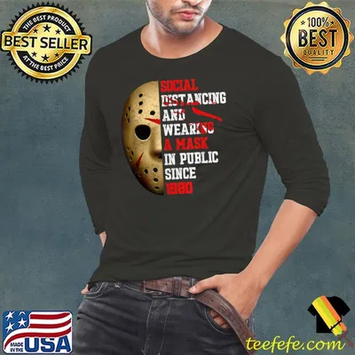Social Distancing And Wearing A Mask In Public Since 1980 Halloween T-Shirt