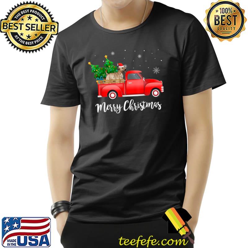 Soft Coated Wheaten Terrier Dog Riding Red Truck Christmas T-Shirt Unisex Soft Coated Wheaten Terrier Dog Riding Red Truck Christmas T-Shirt Unisex