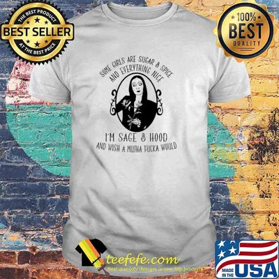 Some Girls Are Sugar and Spice And Everything Nice I'm Sage And Hood And Wish A mutha Fucka World Shirt
