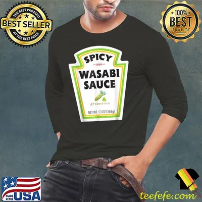 Spicy Wasabi Sauce Bottle Label Funny Halloween Costume T-Shirt