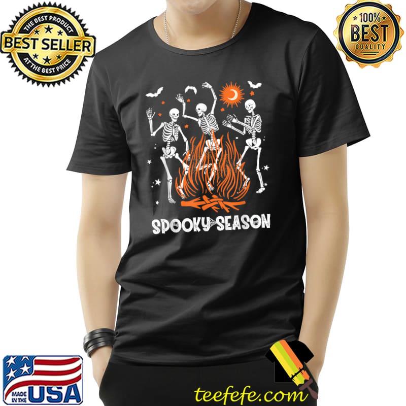 Spooky Season Dancing Skeleton Halloween T-Shirt Unisex Spooky Season Dancing Skeleton Halloween T-Shirt Unisex