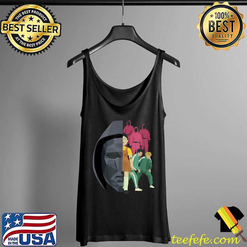 Squid Game Front Man Split Logo T-Shirt Tank Top Squid Game Front Man Split Logo T-Shirt Tank Top