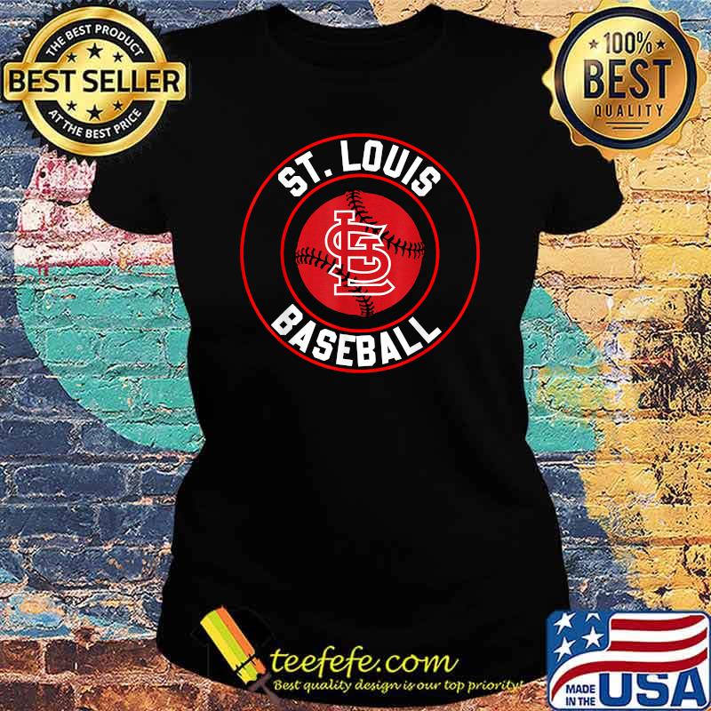 St. Louis Baseball Missouri Cardinal Badge T-Shirt Ladies tee St. Louis Baseball Missouri Cardinal Badge T-Shirt Ladies tee
