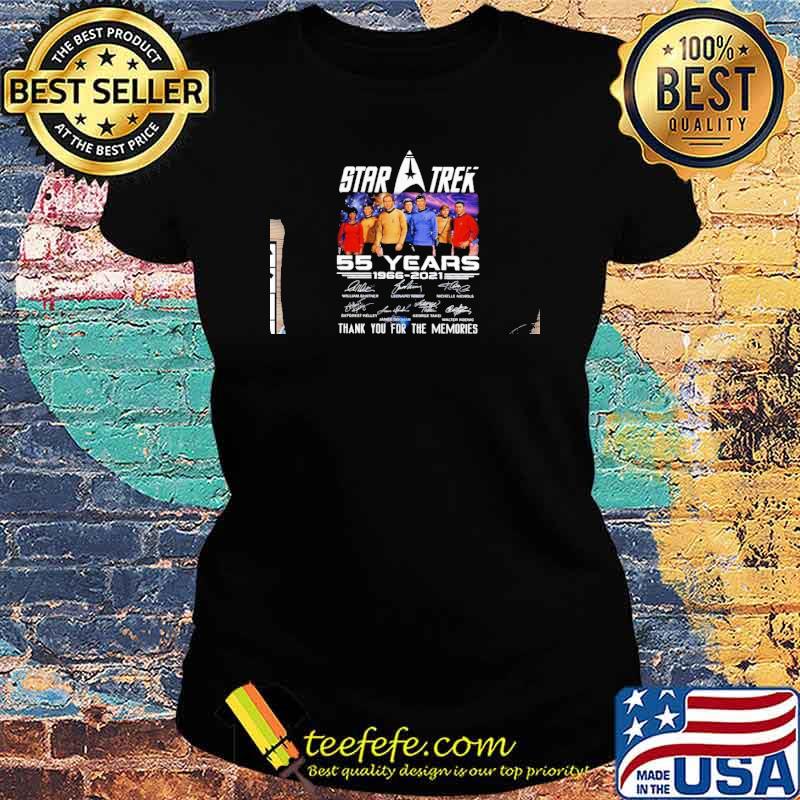 Star Trek 55 Years 1966 2021 Thank You For The Memories Signatures William Shatner s Ladies tee Star Trek 55 Years 1966 2021 Thank You For The Memories Signatures William Shatner s Ladies tee