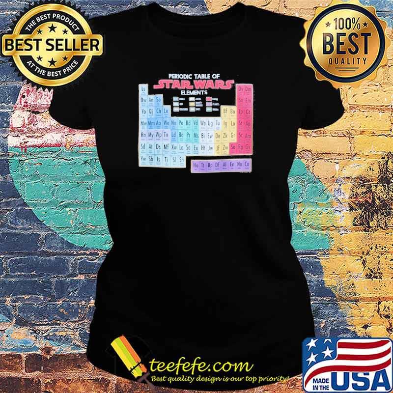 Star Wars Periodic Table of Elements T-Shirt Ladies tee Star Wars Periodic Table of Elements T-Shirt Ladies tee