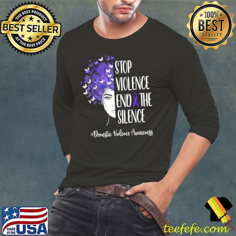 Stop Violence End Silence T-Shirt Domestic Violence Support T-shirt