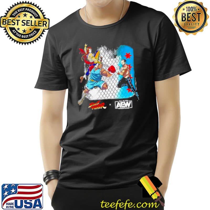 Street fighter x aew clothing shirt