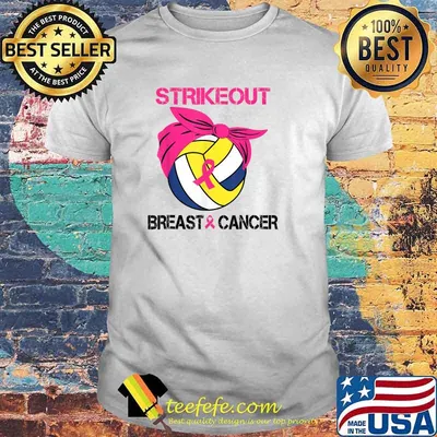Strike Out Breast Cancer Awareness Volleyball Fighters T-Shirt