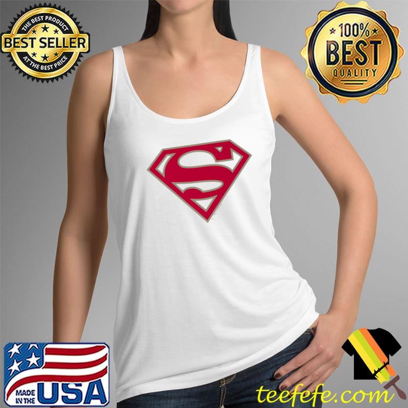 Superman Crimson & Gray Shield Grey Premium T-Shirt Tank Top Superman Crimson & Gray Shield Grey Premium T-Shirt Tank Top