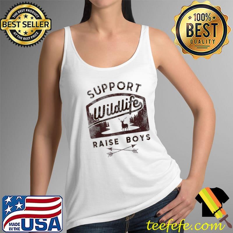 Support Wildlife Raise Boys Mom Dad Mother Parenting Raglan Baseball T-s Tank Top Support Wildlife Raise Boys Mom Dad Mother Parenting Raglan Baseball T-s Tank Top