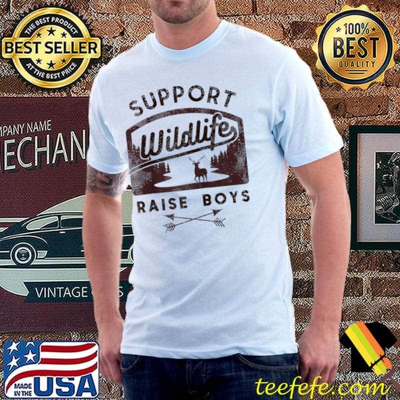 Support Wildlife Raise Boys Mom Dad Mother Parenting Raglan Baseball T-s Unisex Support Wildlife Raise Boys Mom Dad Mother Parenting Raglan Baseball T-s Unisex