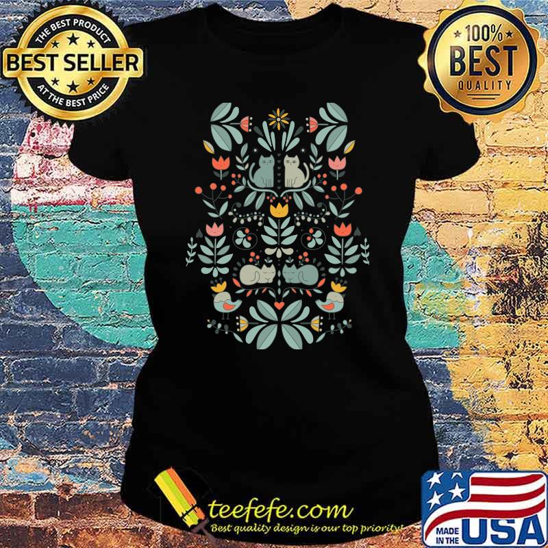 Swedish Folk Cats Classic T-Shirt Ladies tee Swedish Folk Cats Classic T-Shirt Ladies tee