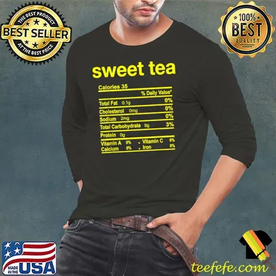Sweet Tea Nutrition Facts Funny Thanksgiving Food Christmas T-Shirt