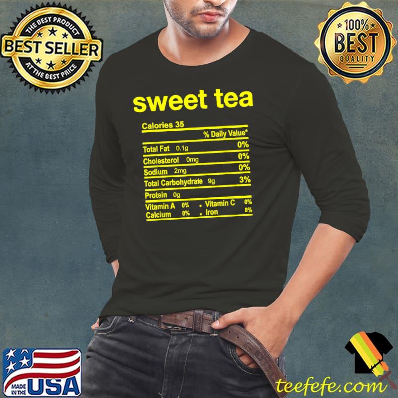 Sweet Tea Nutrition Facts Funny Thanksgiving Food Christmas T-Shirt