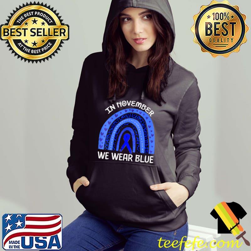 T1D Diabetes Awareness In November We Wear blue Rainbow T-Shirt Hoodie T1D Diabetes Awareness In November We Wear blue Rainbow T-Shirt Hoodie
