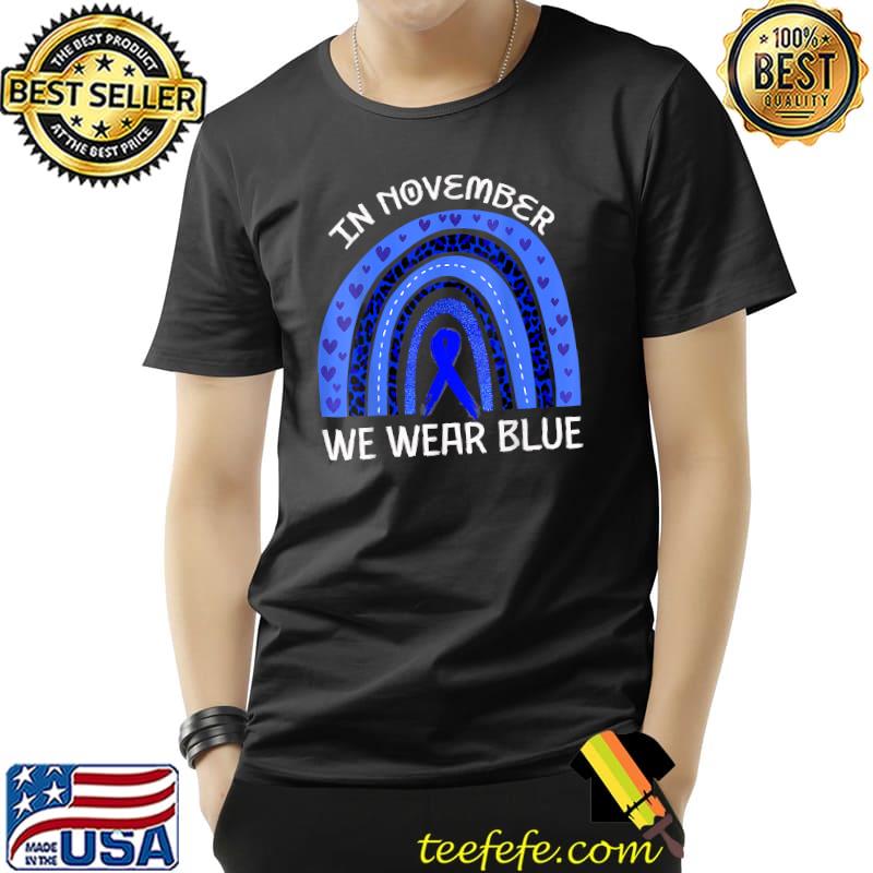 T1D Diabetes Awareness In November We Wear blue Rainbow T-Shirt Unisex T1D Diabetes Awareness In November We Wear blue Rainbow T-Shirt Unisex