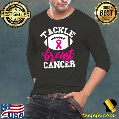 Tackle Breast Cancer Awareness Football T-Shirt