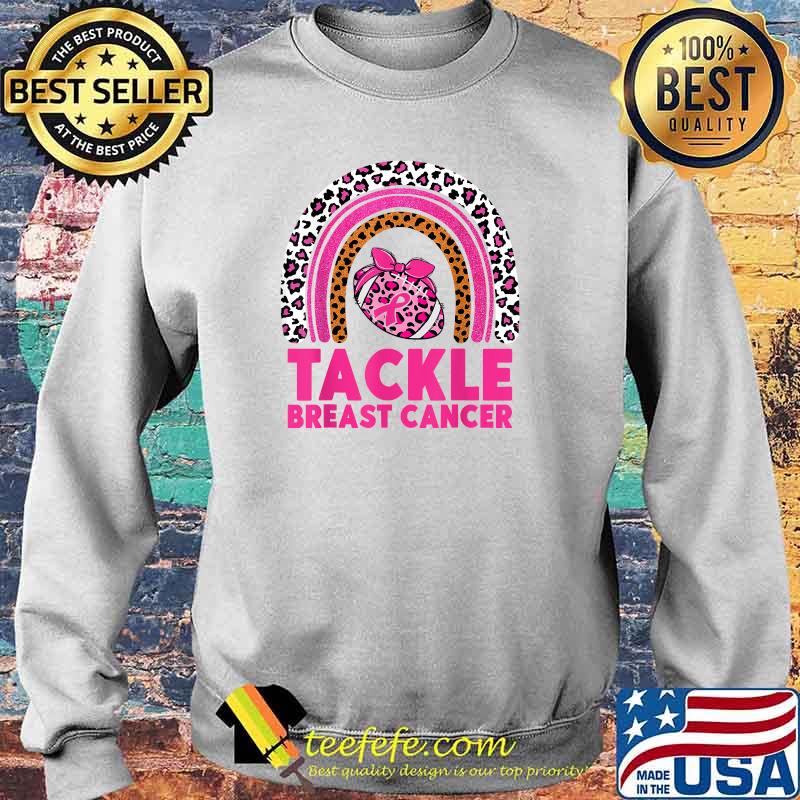 Tackle Breast Cancer Awareness Pink Ribbon Leopard Football T-Shirt Sweater Tackle Breast Cancer Awareness Pink Ribbon Leopard Football T-Shirt Sweater