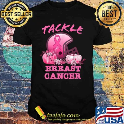 Tackle Breast Cancer Football Breast Cancer Awareness T-Shirt