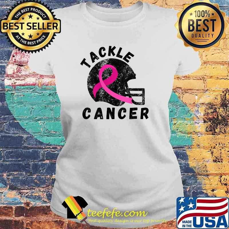 Tackle Breast Cancer Football Pink Ribbon Awareness T-s Laides tee Tackle Breast Cancer Football Pink Ribbon Awareness T-s Laides tee