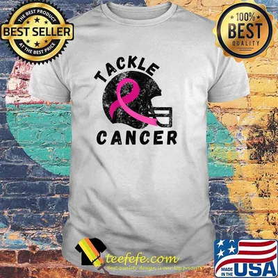 Tackle Breast Cancer Football Pink Ribbon Awareness T-Shirt