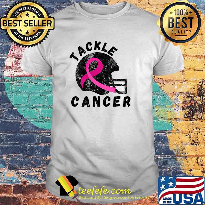 Tackle Breast Cancer Football Pink Ribbon Awareness T-shirt