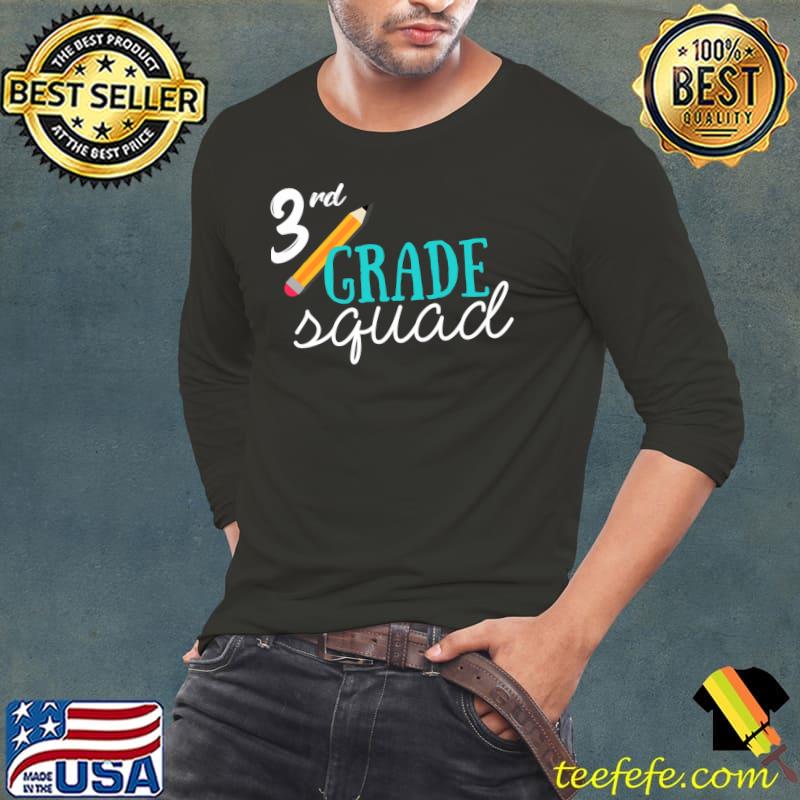 Team 3rd Third Grade Teacher Back To School T-Shirt Long Sleeve Tee Team 3rd Third Grade Teacher Back To School T-Shirt Long Sleeve Tee