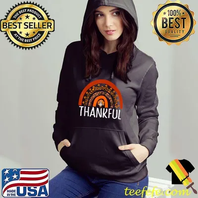 THANKFUL Thanksgiving Rainbow Turkey Shirt