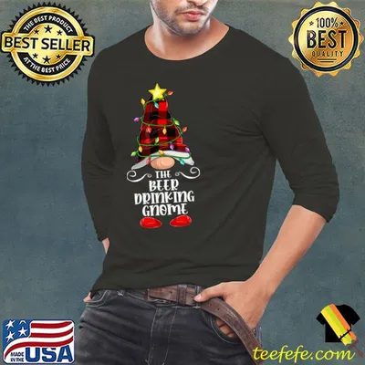 The Beer Drinking Gnome Matching Family Christmas Pajama T Shirt