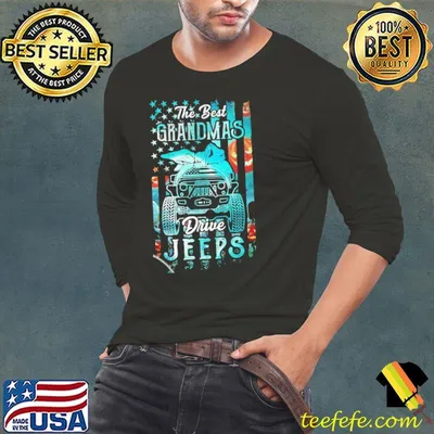 THe Best Grandmas Drive Jeeps Flag Halloween Shirt