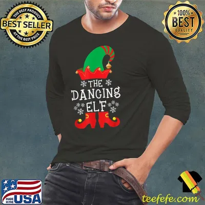 The Dancing Elf Christmas Family Matching Group Elf Pajamas T Shirt