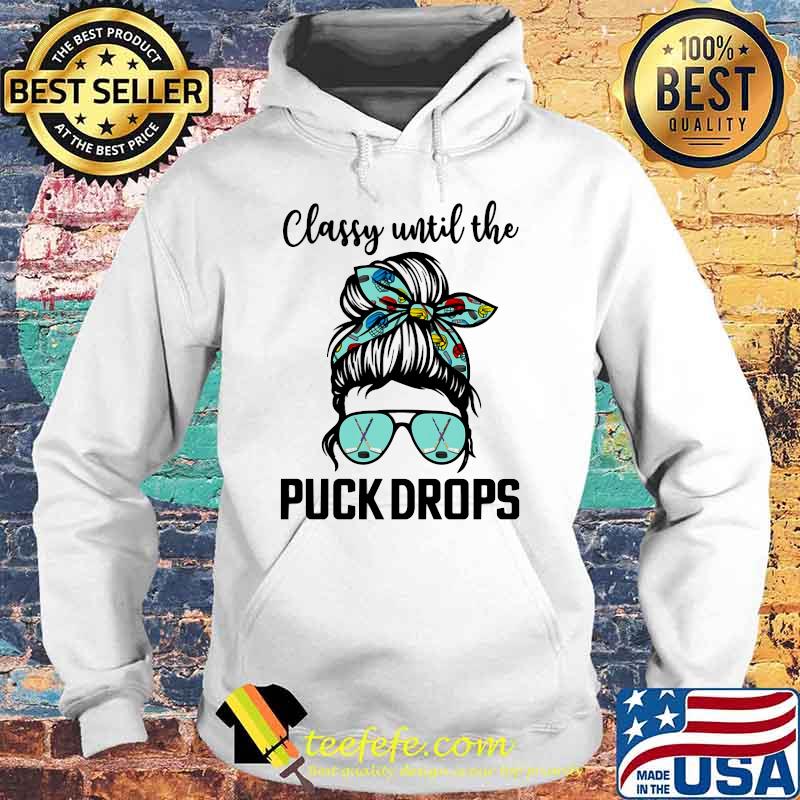 The Puck Drops Glasses And Hair Bun T-Shirt Hoodie The Puck Drops Glasses And Hair Bun T-Shirt Hoodie
