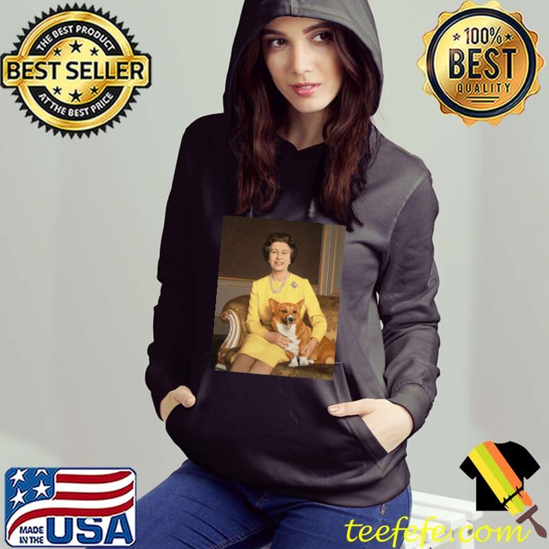 The Queen Elizabeth II With Corgi Dog Shirt Hoodie The Queen Elizabeth II With Corgi Dog Shirt Hoodie