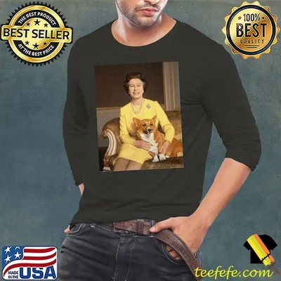 The Queen Elizabeth II With Corgi Dog Shirt